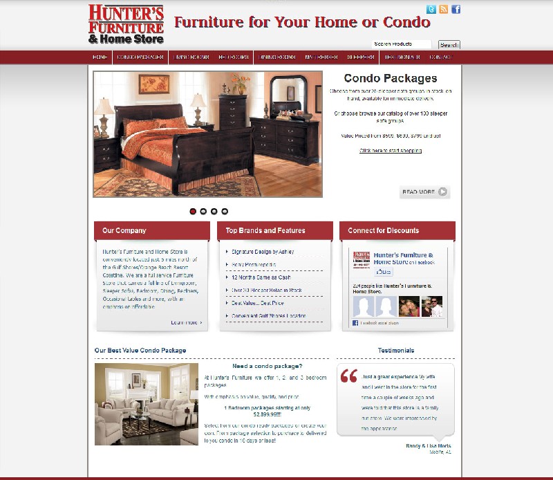Furniture store web site Furniture Store Web Site  - Hunter`s Furniture