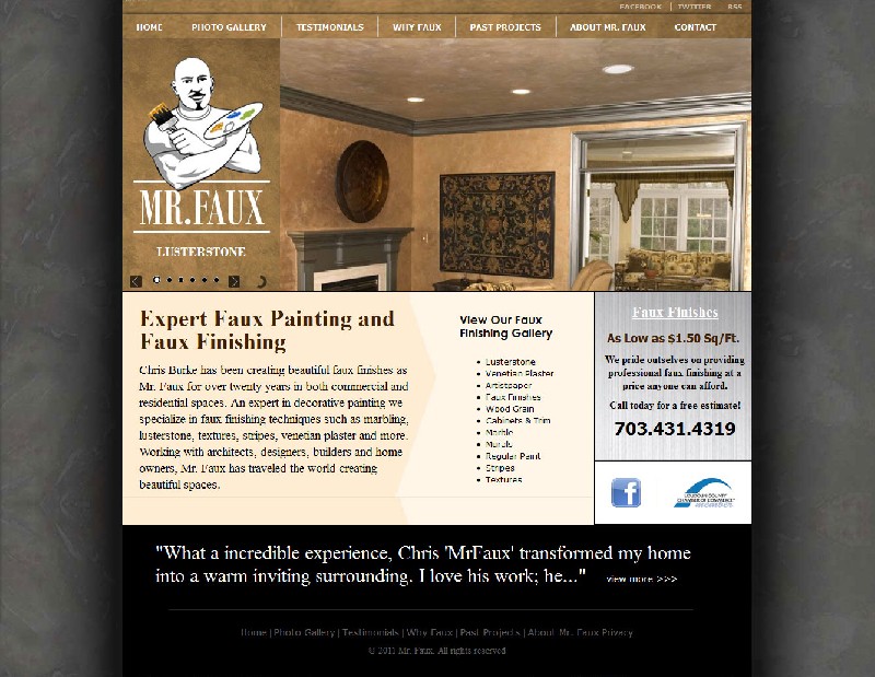 Contractor Web site Contractor Web Site - Mr. Faux