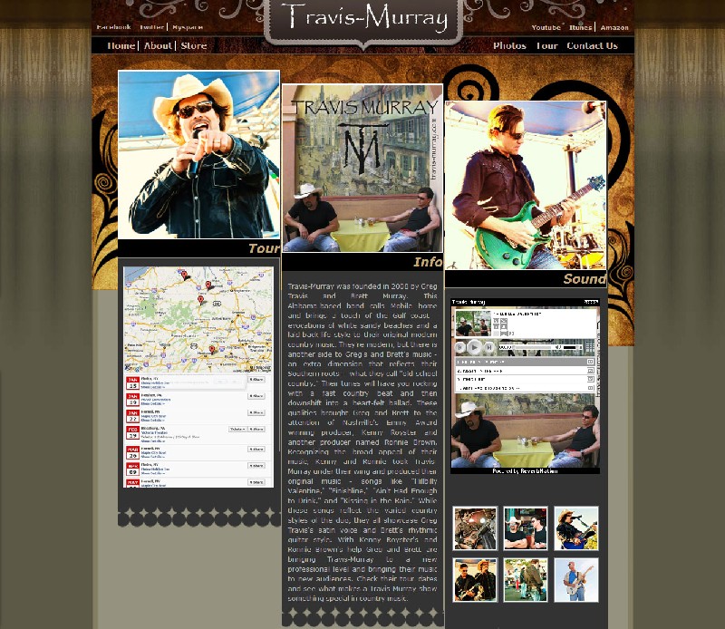 Web site design Band Web Site - Travis Murray